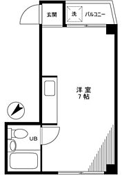 プルミエールアオヤマ ワンルームの間取図画像