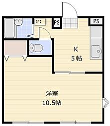メゾン小菅ヶ谷 1Kの間取図画像
