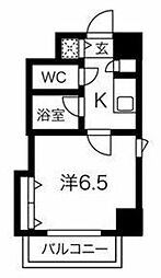 スパシエ府中駅前 1Kの間取図画像