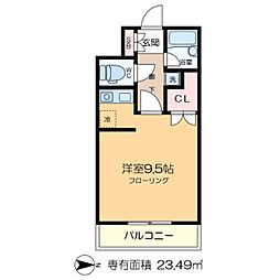 津吹ビル ワンルームの間取図画像