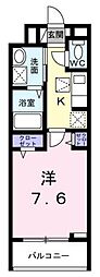 リバーバッグ2 1Kの間取図画像