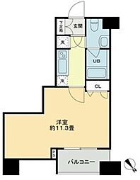 クロスレジデンス蒲田 1Kの間取図画像