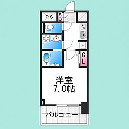 S-RESIDENCE堺市駅前 1Kの間取図画像