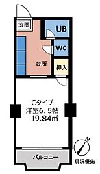 ヴァルゴ相模が丘 1Kの間取図画像