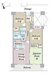ダイアパレス船堀 3LDKの間取図画像