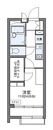 レオパレスヴェルレーヌ 1Kの間取図画像