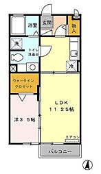 モナリエ春日2 1LDKの間取図画像