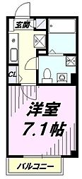 フォレント 1Kの間取図画像
