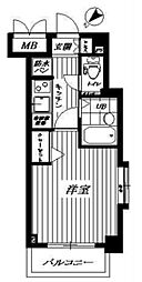 アヴィニティー上板橋 1Kの間取図画像