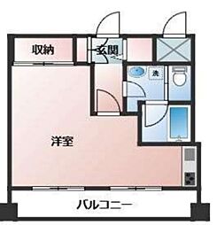 グランドメゾン田町 ワンルームの間取図画像