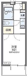 レオパレスタウンコート 1Kの間取図画像