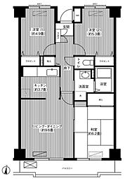 ベルレージュ船橋 3LDKの間取図画像