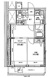 ロアール西大井 1LDKの間取図画像