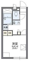 レオパレスノースブライト 1Kの間取図画像