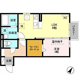アルシオネ 1LDKの間取図画像