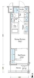 Urbanex深川住吉 1DKの間取図画像