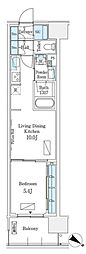 ロイヤルパークス有明 1LDKの間取図画像