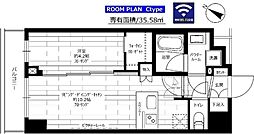ステージグランデときわ台アジールコート 7階1LDKの間取り