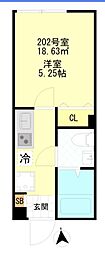 ＣＦジオーレ西小岩五丁目 2階1Kの間取り