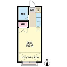 エステートピアタナベ ワンルームの間取図画像
