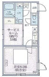 スカイラシクラス田園調布本町 1SKの間取図画像
