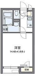 レオネクストクレールウィン 1Kの間取図画像