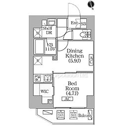 ＢＲＩＣＫ　ＲＥＳＩＤＥＮＣＥ　南青山 14階1DKの間取り