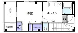 第3OKCビル 1Kの間取図画像