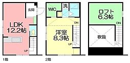 Bellagua 1LDKの間取図画像