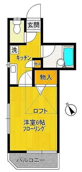 東京都稲城市矢野口(賃貸アパート1K・2階・20.14㎡)の写真 その2