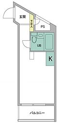 TOP大塚No.4 ワンルームの間取図画像