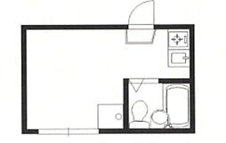 ライフピアバイオレット 1階ワンルームの間取り