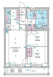 GENOVIA竹ノ塚 2LDKの間取図画像