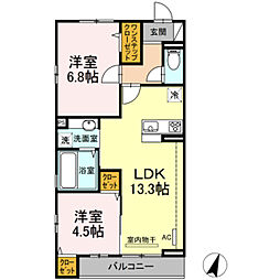 orangehouse 2LDKの間取図画像