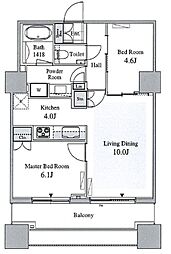タワーコート北品川 2LDKの間取図画像