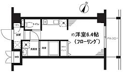 パルメゾン見次公園 1Kの間取図画像