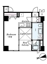 レックス目白プライムシティ ワンルームの間取図画像