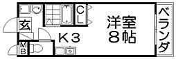 グランド大垣内 1Kの間取図画像