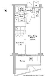 コンフォリア原宿 1LDKの間取図画像