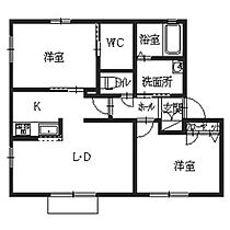 ドルチェ上津台 0102 ｜ 兵庫県神戸市北区上津台１丁目2-4（賃貸アパート2LDK・1階・54.34㎡） その2