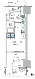 パークアクシス品川天王洲アイル 1DKの間取図画像