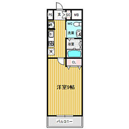リアライズ住之江公園 1Kの間取図画像