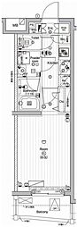 PREMIUMCUBE下北沢 1Kの間取図画像