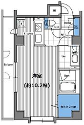 グランド・ガーラ三田 ワンルームの間取図画像