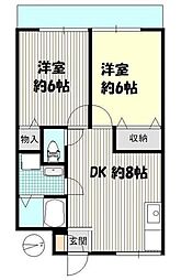 ジャコワ東日本橋 2DKの間取図画像