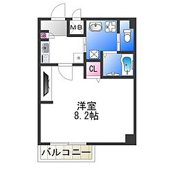 エヌエム・スワサント-キャトルズ 1Kの間取図画像