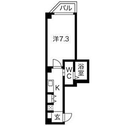 Lotso京成立石 1Kの間取図画像