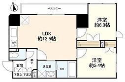 リバーレ中野坂上 2LDKの間取図画像