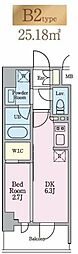 LIVIOMAISON木場 1DKの間取図画像