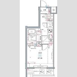 CREVISTA高砂2 1Kの間取図画像